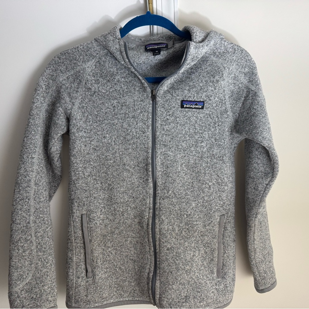 Patagonia Women’s Better Sweater Heather Gray Zip-Up Hooded Jacket
